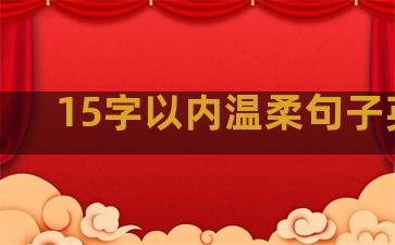 15字以内温柔句子英语