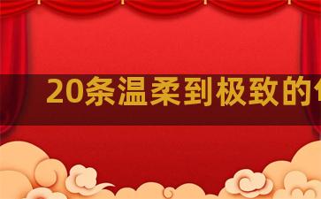 20条温柔到极致的句子