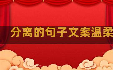 分离的句子文案温柔浪漫