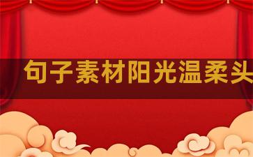 句子素材阳光温柔头像男