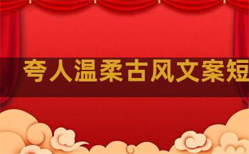 夸人温柔古风文案短句子
