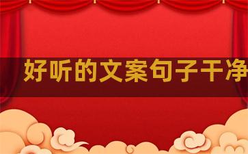 好听的文案句子干净温柔