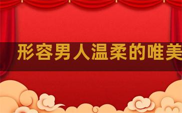 形容男人温柔的唯美句子