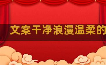 文案干净浪漫温柔的句子