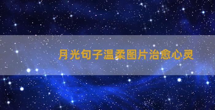月光句子温柔图片治愈心灵