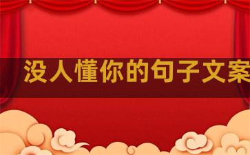 没人懂你的句子文案温柔