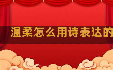 温柔怎么用诗表达的句子