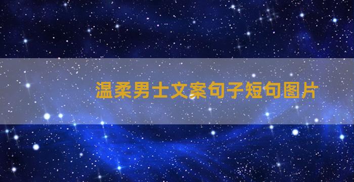 温柔男士文案句子短句图片