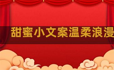 甜蜜小文案温柔浪漫句子