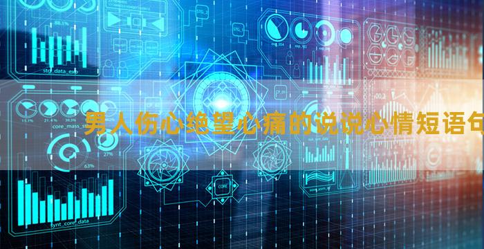 男人伤心绝望心痛的说说心情短语句子