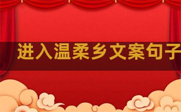 进入温柔乡文案句子简短