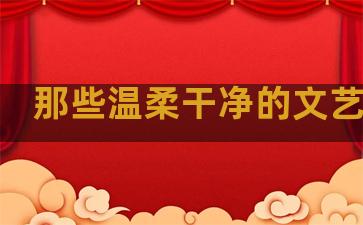 那些温柔干净的文艺句子