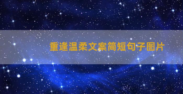 重逢温柔文案简短句子图片